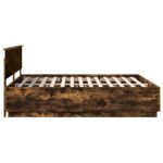 vidaXL Rám postele Dymová dub 200 x 200 cm Kompozitné drevo – Obrázok 9