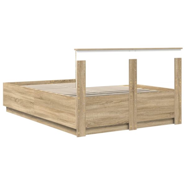 vidaXL Rám postele Sonoma dub 160 x 200 cm Kompozitné drevo – Obrázok 10