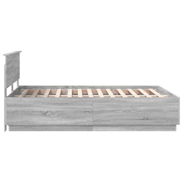 vidaXL Rám postele Sivý Sonoma 160 x 200 cm Kompozitné drevo – Obrázok 9