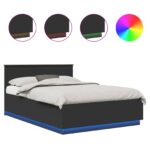 vidaXL Rám postele Čierna 150 x 200 cm Kompozitné drevo – Obrázok 2