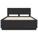 vidaXL Rám postele Čierna 150 x 200 cm Kompozitné drevo – Obrázok 8
