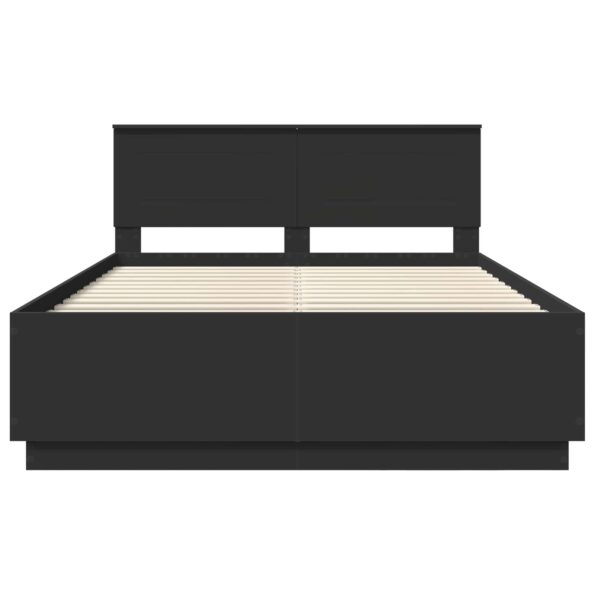 vidaXL Rám postele Čierna 150 x 200 cm Kompozitné drevo – Obrázok 8