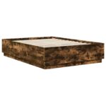 vidaXL Rám postele Dymová dub 150 x 200 cm Kompozitné drevo – Obrázok 6