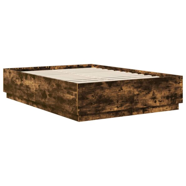 vidaXL Rám postele Dymová dub 150 x 200 cm Kompozitné drevo – Obrázok 6