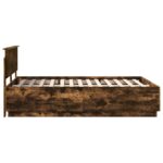 vidaXL Rám postele Dymová dub 150 x 200 cm Kompozitné drevo – Obrázok 9