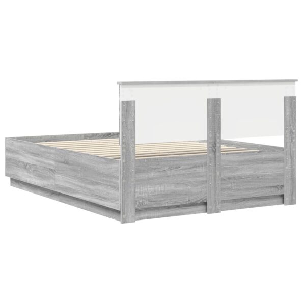 vidaXL Rám postele Sivý Sonoma 150 x 200 cm Kompozitné drevo – Obrázok 10