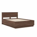 vidaXL Rám postele Hnedý dub 150 x 200 cm Kompozitné drevo – Obrázok 5