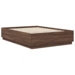 vidaXL Rám postele Hnedý dub 150 x 200 cm Kompozitné drevo – Obrázok 6