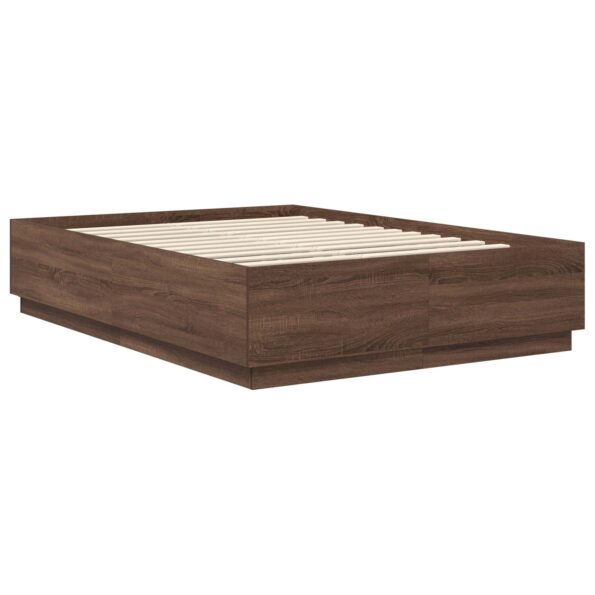 vidaXL Rám postele Hnedý dub 150 x 200 cm Kompozitné drevo – Obrázok 6