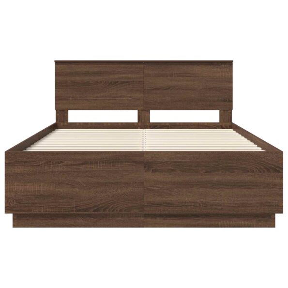 vidaXL Rám postele Hnedý dub 150 x 200 cm Kompozitné drevo – Obrázok 8