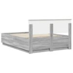 vidaXL Rám postele Sivý Sonoma 140 x 200 cm Kompozitné drevo – Obrázok 10