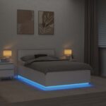 vidaXL Rám postele s čelnou doskou Biela 135 x 190 cm Kompozitné drevo – Obrázok 4