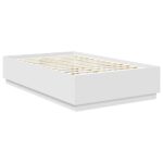 vidaXL Rám postele s čelnou doskou Biela 135 x 190 cm Kompozitné drevo – Obrázok 6