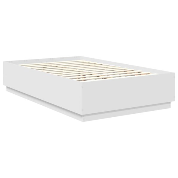 vidaXL Rám postele s čelnou doskou Biela 135 x 190 cm Kompozitné drevo – Obrázok 6