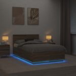 vidaXL Rám postele Sonoma dub 135 x 190 cm Kompozitné drevo – Obrázok 4