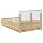 vidaXL Rám postele Sonoma dub 120 x 190 cm Kompozitné drevo – Obrázok 10