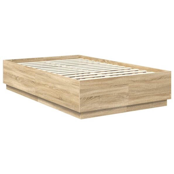 vidaXL Rám postele Sonoma dub 120 x 190 cm Kompozitné drevo – Obrázok 6