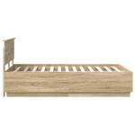 vidaXL Rám postele Sonoma dub 120 x 190 cm Kompozitné drevo – Obrázok 9