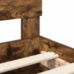 vidaXL Rám postele Dymová dub 120 x 190 cm Kompozitné drevo – Obrázok 11