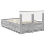 vidaXL Rám postele Sivý Sonoma 120 x 190 cm Kompozitné drevo – Obrázok 10