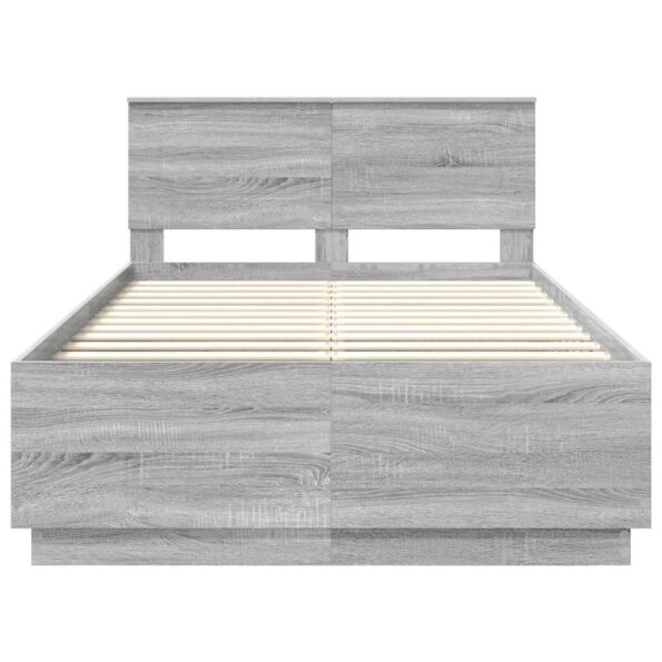 vidaXL Rám postele Sivý Sonoma 120 x 190 cm Kompozitné drevo – Obrázok 8