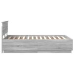 vidaXL Rám postele Sivý Sonoma 120 x 190 cm Kompozitné drevo – Obrázok 9