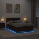 vidaXL Rám postele Hnedý dub 120 x 190 cm Kompozitné drevo – Obrázok 4