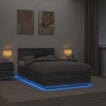 vidaXL Rám postele Sivý Sonoma 120 x 200 cm Kompozitné drevo – Obrázok 4