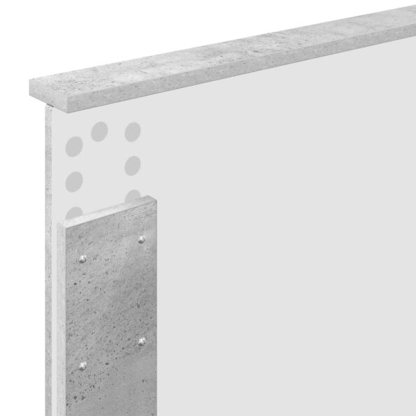 vidaXL Rám postele Betónová šedá 100 x 200 cm Kompozitné drevo – Obrázok 12