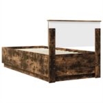 vidaXL Rám postele Dymová dub 100 x 200 cm Kompozitné drevo – Obrázok 10