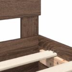 vidaXL Rám postele Hnedý dub 100 x 200 cm Kompozitné drevo – Obrázok 11