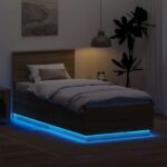 vidaXL Rám postele Sonoma dub 90 x 190 cm Kompozitné drevo – Obrázok 4