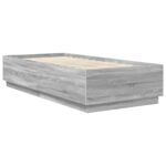 vidaXL Rám postele Sivý Sonoma 90 x 190 cm Kompozitné drevo – Obrázok 6
