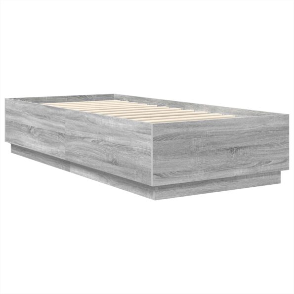 vidaXL Rám postele Sivý Sonoma 90 x 190 cm Kompozitné drevo – Obrázok 6