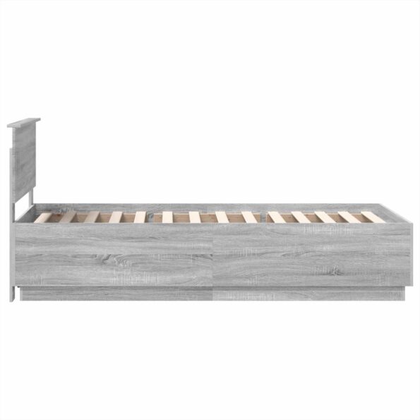 vidaXL Rám postele Sivý Sonoma 90 x 190 cm Kompozitné drevo – Obrázok 9