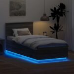 vidaXL Rám postele Sivý Sonoma 70 x 190 cm Kompozitné drevo – Obrázok 4