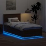 vidaXL Rám postele Hnedý dub 70 x 190 cm Kompozitné drevo – Obrázok 4