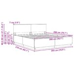 vidaXL Rám postele s čelnou doskou Biela 200 x 200 cm Kompozitné drevo – Obrázok 13