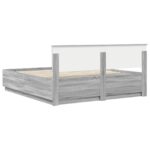 vidaXL Rám postele Sivý Sonoma 200 x 200 cm Kompozitné drevo – Obrázok 9