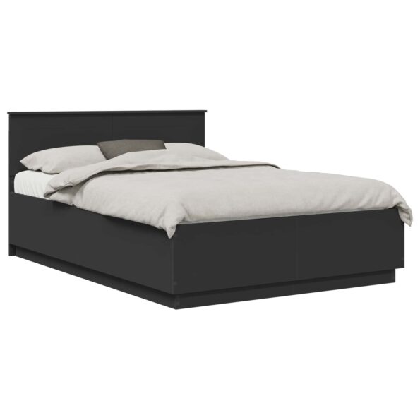 vidaXL Rám postele Čierna 150 x 200 cm Kompozitné drevo – Obrázok 2