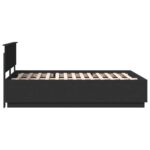 vidaXL Rám postele Čierna 150 x 200 cm Kompozitné drevo – Obrázok 8