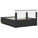 vidaXL Rám postele Čierna 150 x 200 cm Kompozitné drevo – Obrázok 9