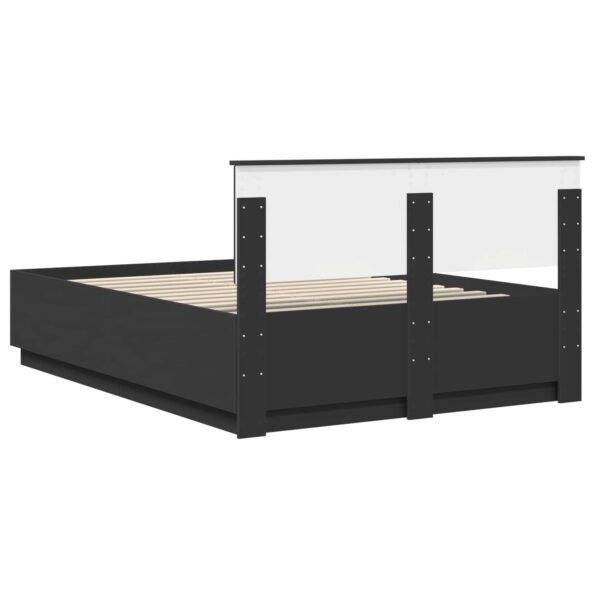 vidaXL Rám postele Čierna 150 x 200 cm Kompozitné drevo – Obrázok 9