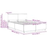 vidaXL Rám postele Sivá sonoma 140 x 190 cm Kompozitné drevo – Obrázok 13
