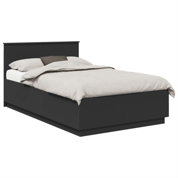 vidaXL Rám postele Čierna 120 x 190 cm Kompozitné drevo – Obrázok 2