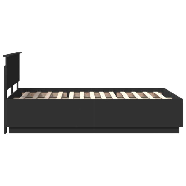 vidaXL Rám postele Čierna 120 x 190 cm Kompozitné drevo – Obrázok 8
