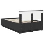 vidaXL Rám postele Čierna 120 x 190 cm Kompozitné drevo – Obrázok 9