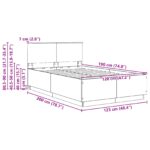 vidaXL Rám postele Betónovo sivá 120 x 190 cm Kompozitné drevo – Obrázok 13