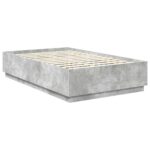 vidaXL Rám postele Betónovo sivá 120 x 190 cm Kompozitné drevo – Obrázok 5