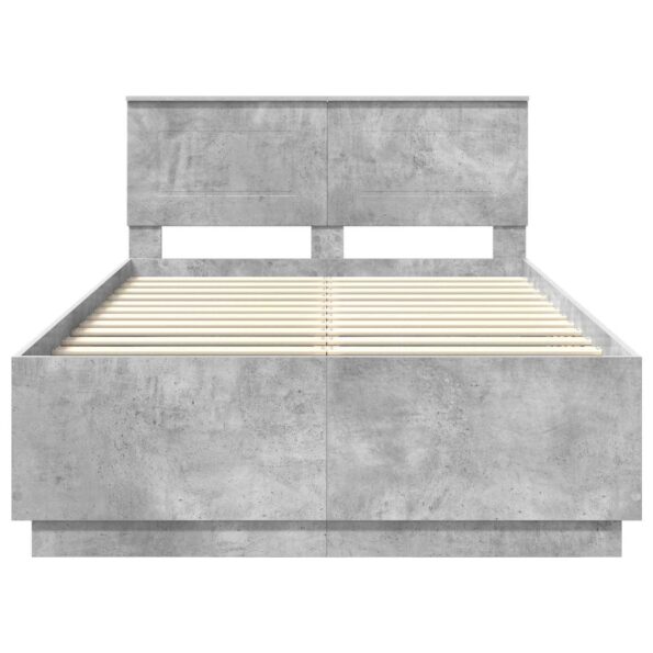 vidaXL Rám postele Betónovo sivá 120 x 190 cm Kompozitné drevo – Obrázok 7